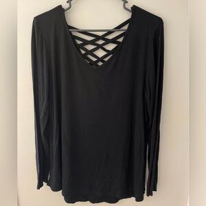 Vneck Black Long sleeve top